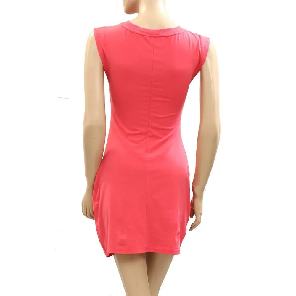 Daily Practice By Anthropologie Twist-Front Tank Mini Dress Sleeveless L 284896